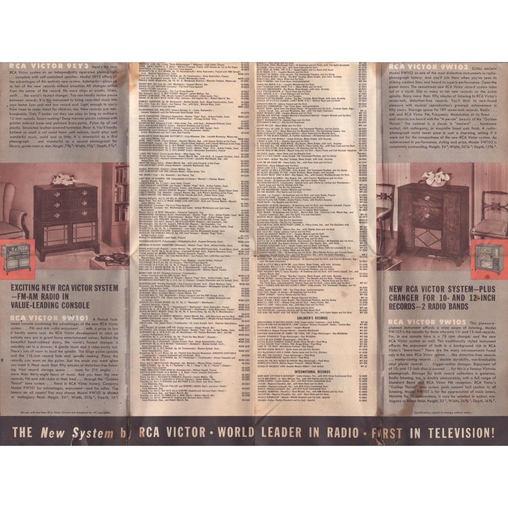 Vintage RCA Victor 45 RPM System Promotional Brochure Catalog Circa 1949 - Picture 5 of 6